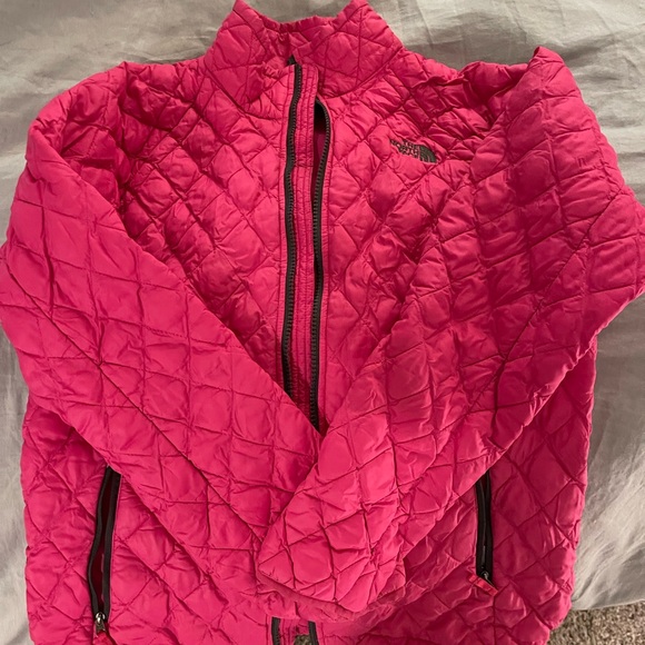 The North Face Girls' Hot Pink Quilted Puffer Jacket